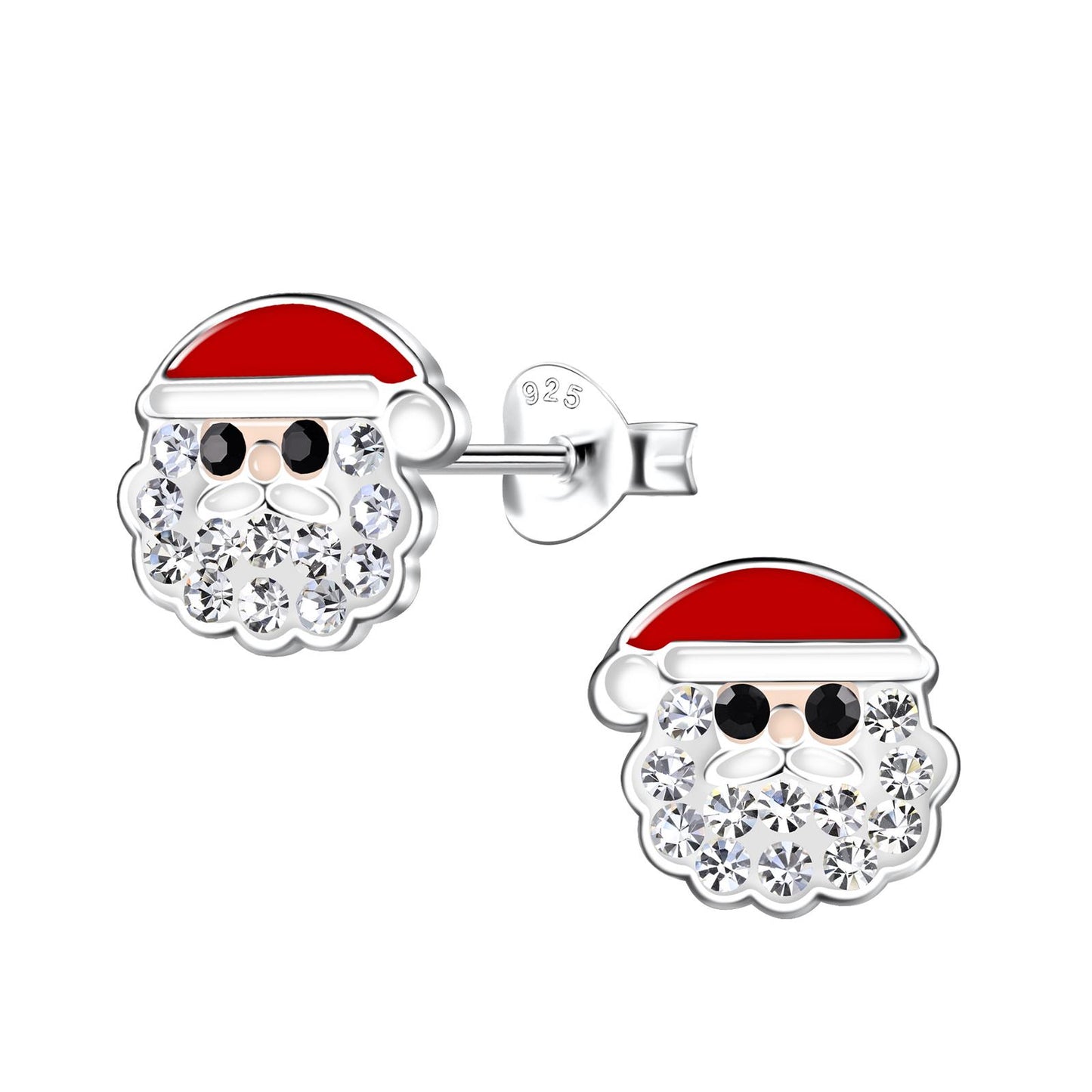 Kinder Ohrringe Weihnachtsmann aus 925 Silber