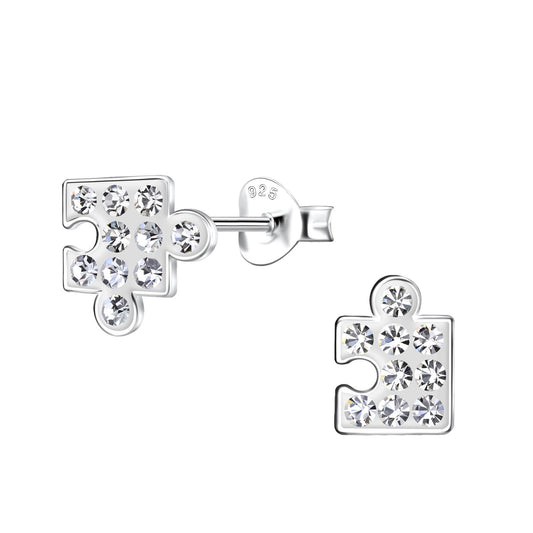 Kinder Ohrringe Puzzle aus 925 Silber