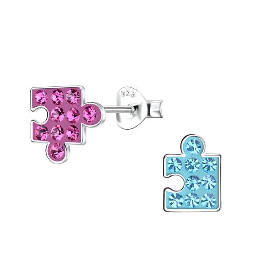 Kinder Ohrringe Puzzle aus 925 Silber