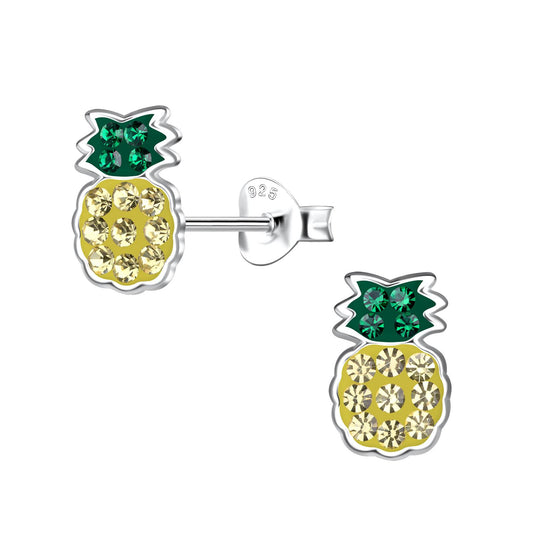 Kinder Ohrringe Ananas aus 925 Silber