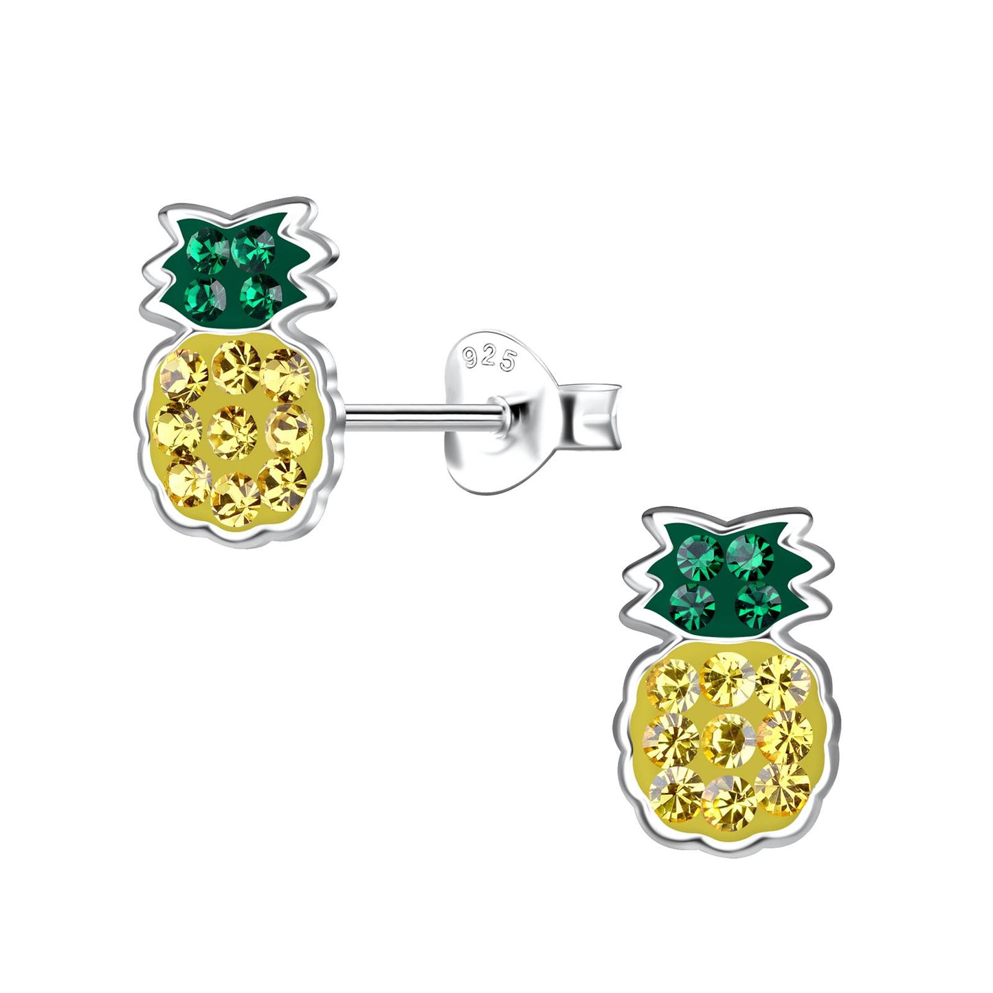 Kinder Ohrringe Ananas aus 925 Silber