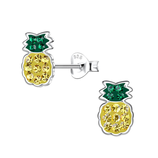 Kinder Ohrringe Ananas aus 925 Silber