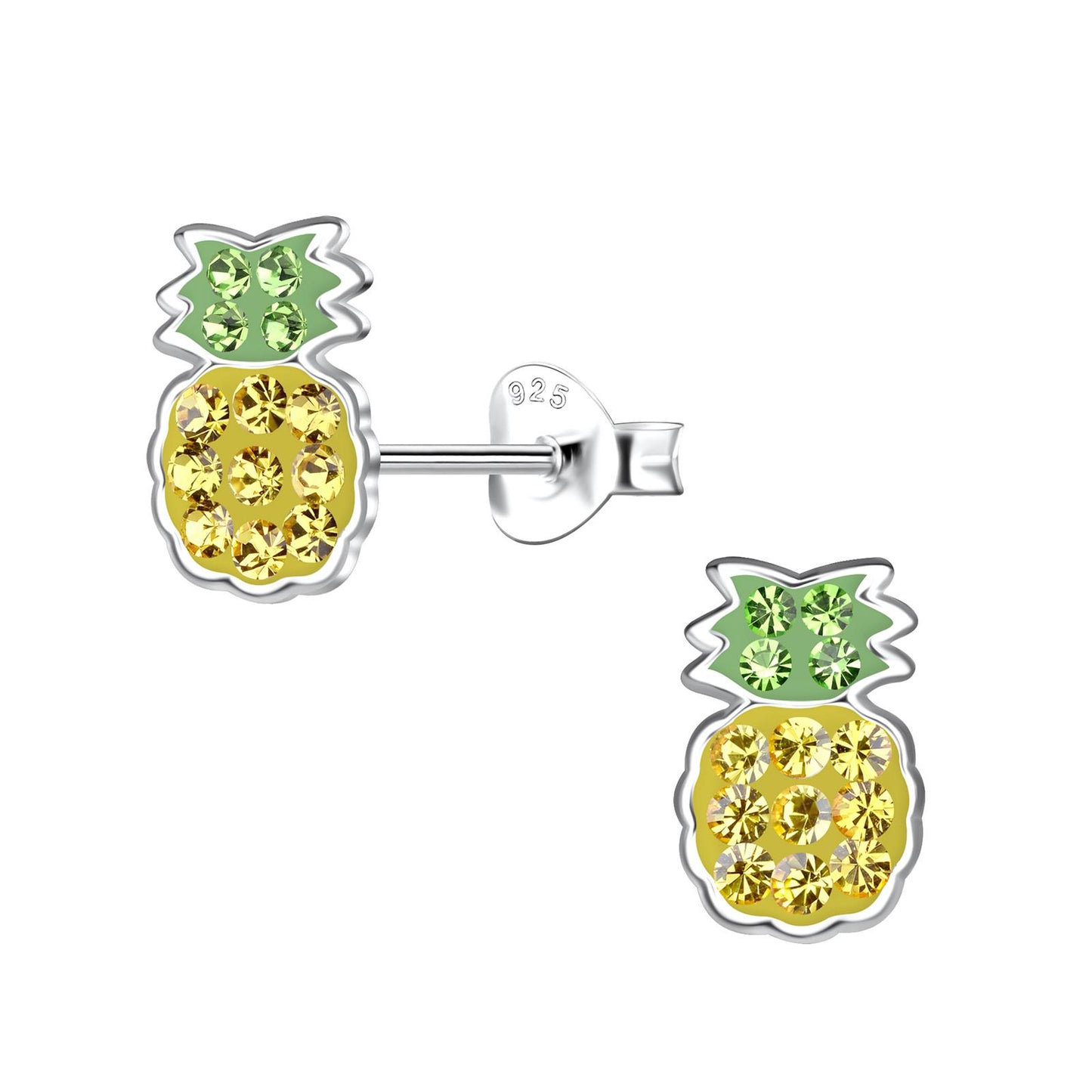 Kinder Ohrringe Ananas aus 925 Silber