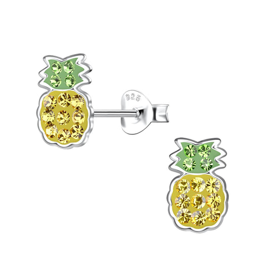 Kinder Ohrringe Ananas aus 925 Silber