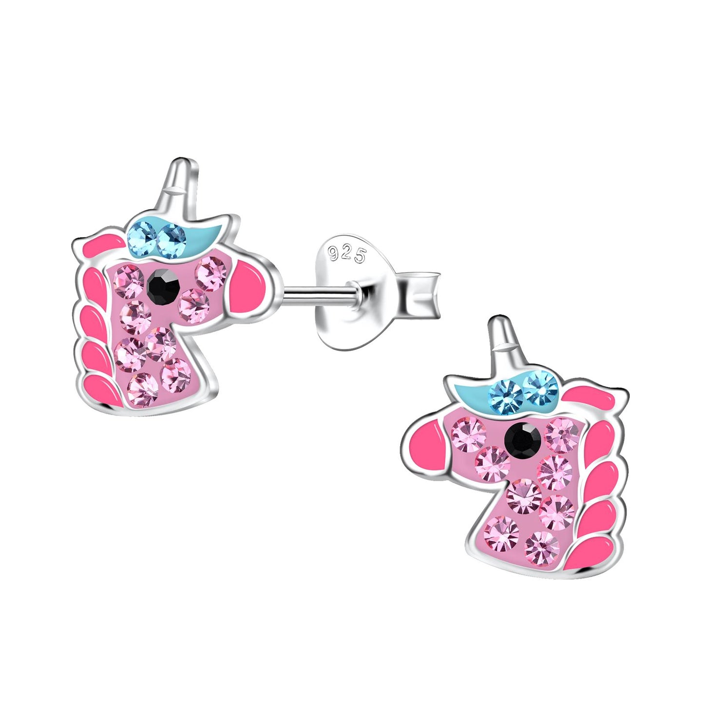 Mädchen Ohrringe Einhorn aus 925 Silber