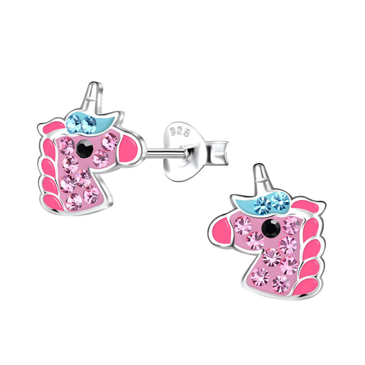 Mädchen Ohrringe Einhorn aus 925 Silber