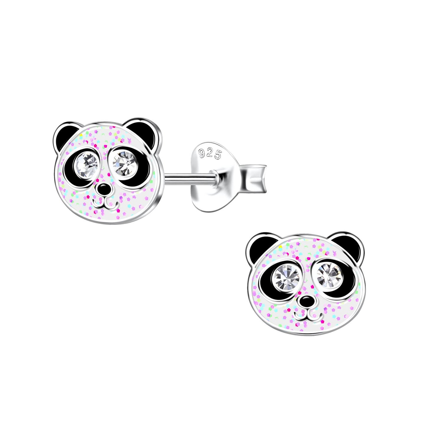 Kinder Ohrringe Panda aus 925 Silber