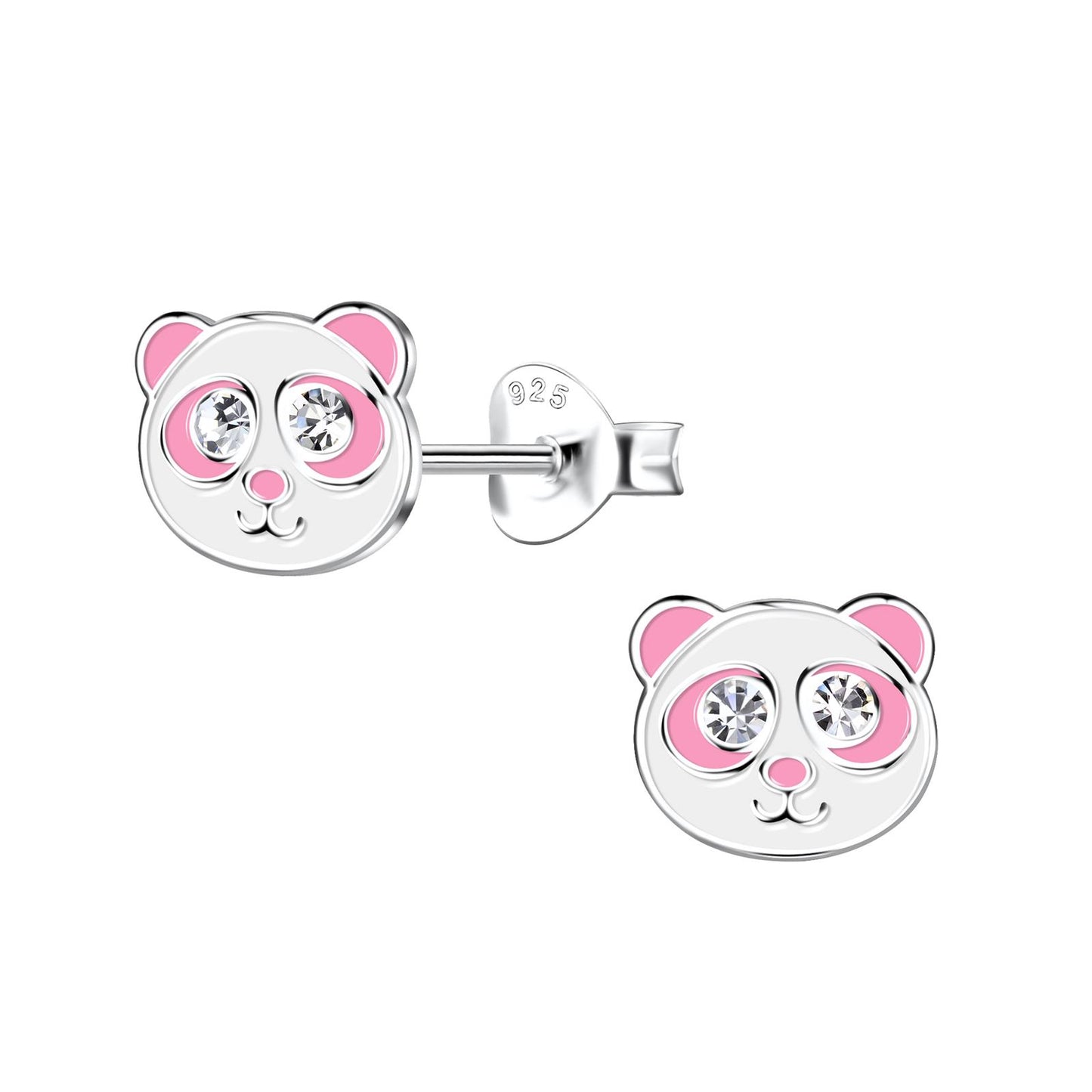 Kinder Ohrringe Panda aus 925 Silber