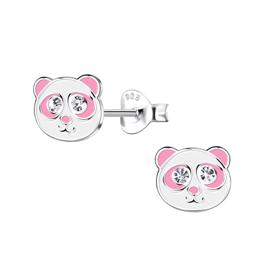Kinder Ohrringe Panda aus 925 Silber