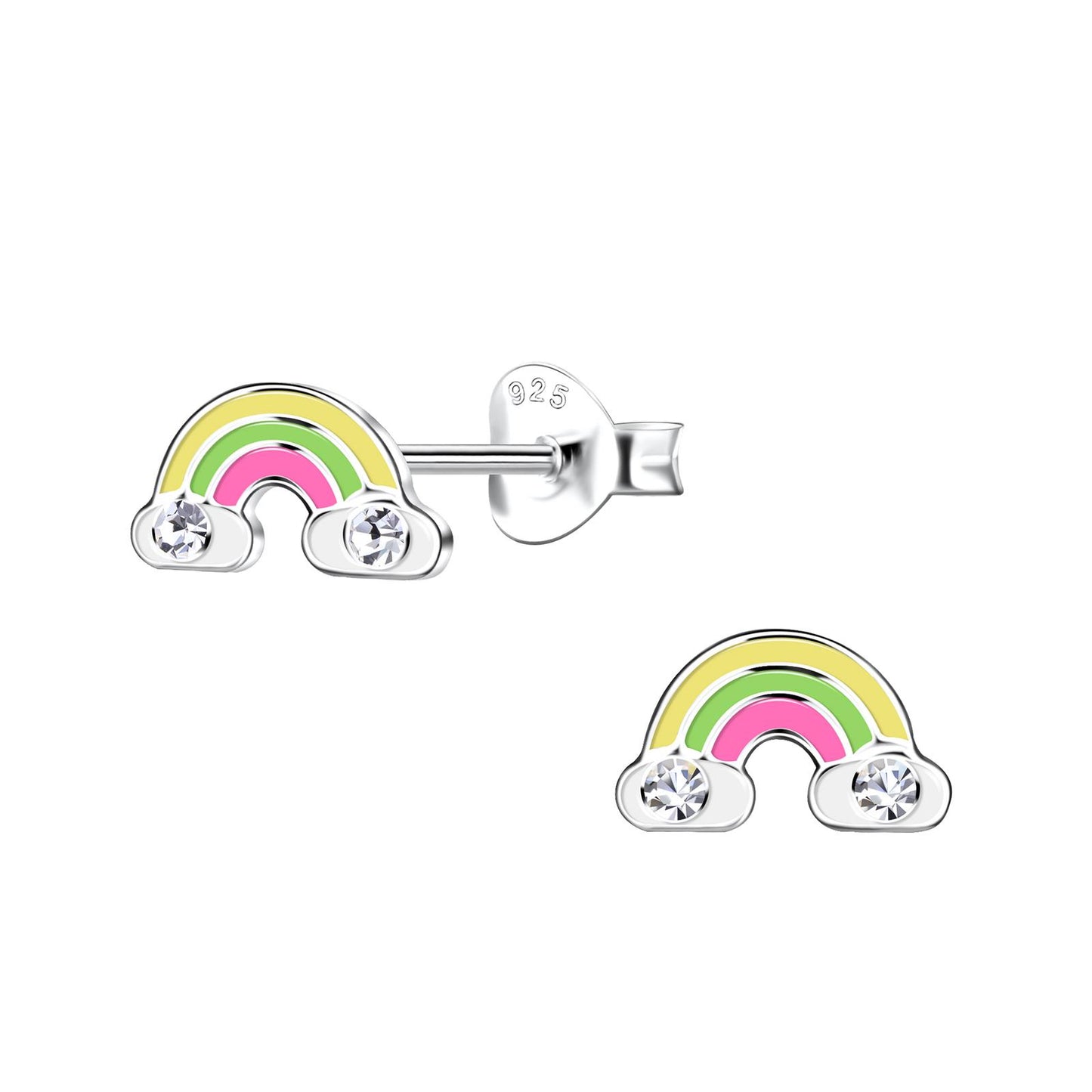 Kinder Ohrringe Regenbogen aus 925 Silber