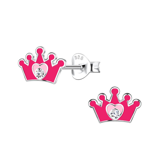 Kinder Ohrringe Kronen aus 925 Silber