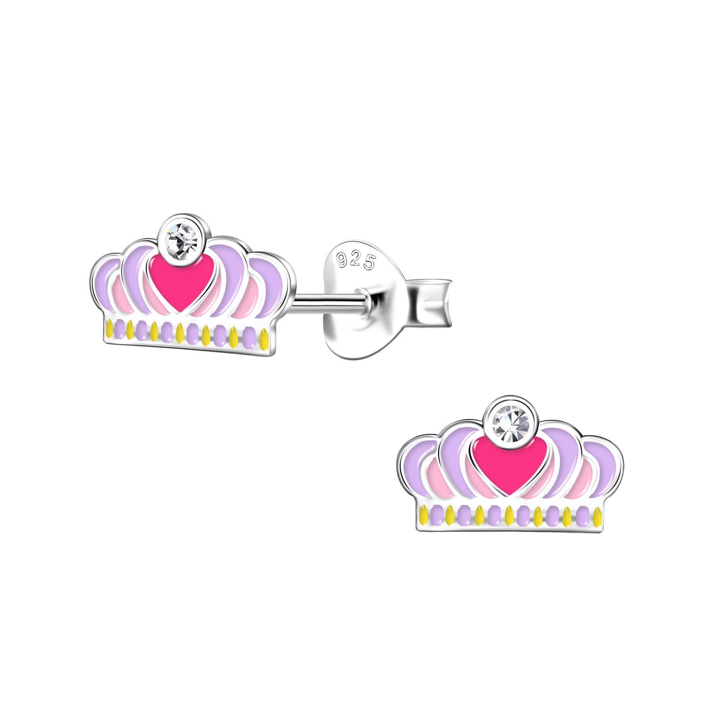 Kinder Ohrringe Kronen aus 925 Silber