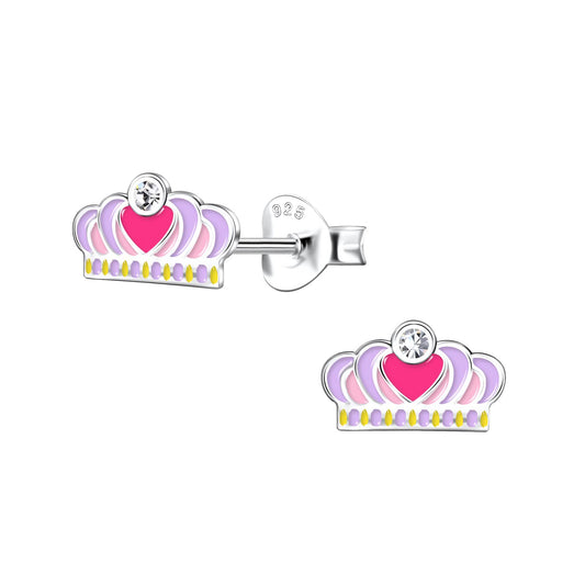 Kinder Ohrringe Kronen aus 925 Silber