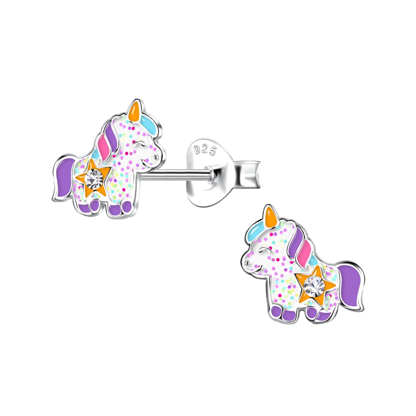 Mädchen Ohrringe Einhorn aus 925 Silber