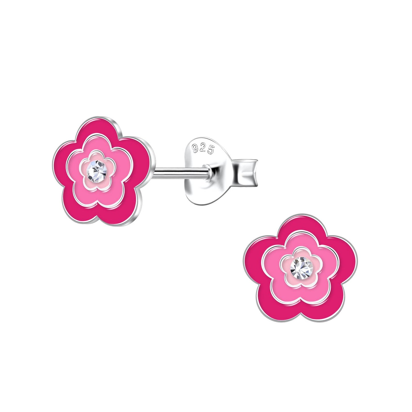 Mädchen Ohrringe Blumen aus 925 Silber