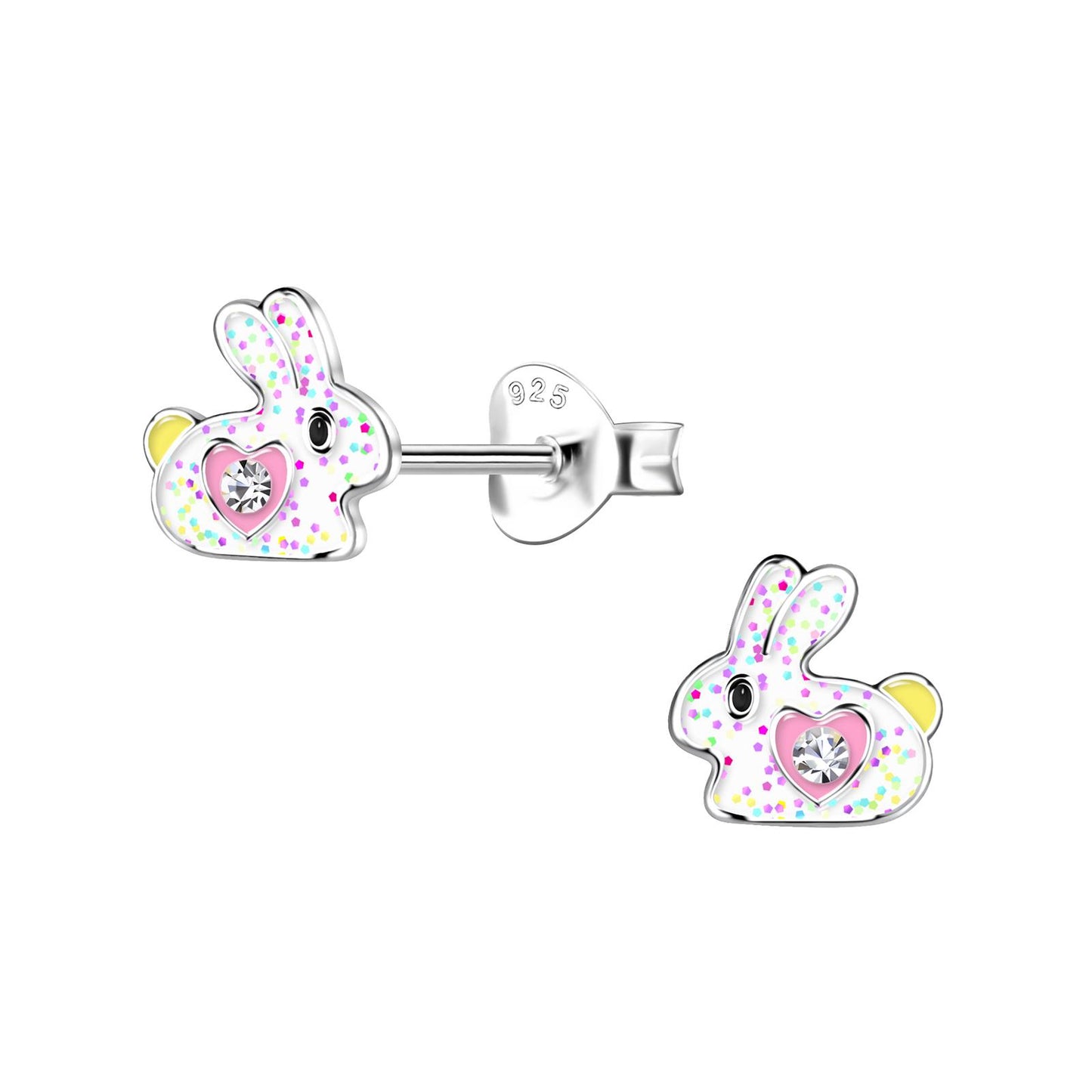 Children's rabbit earrings made of 925 silver