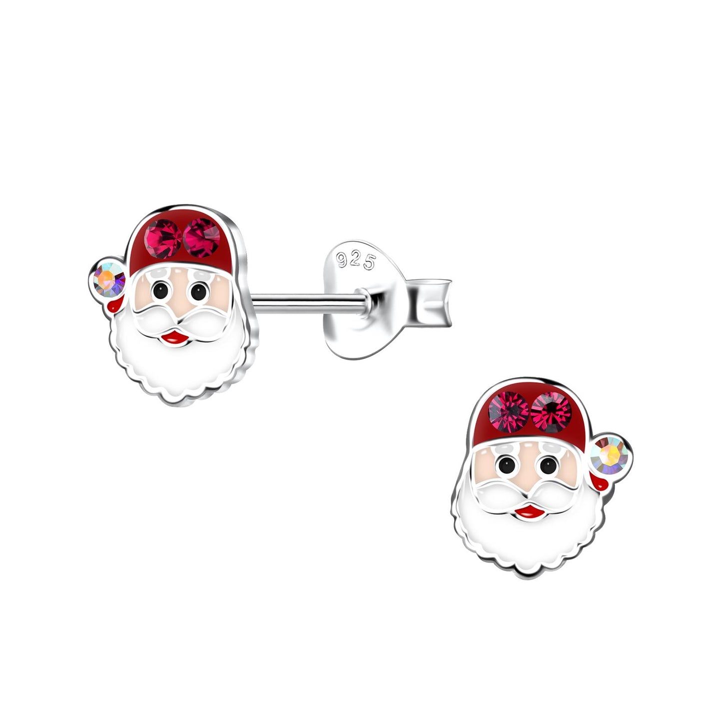 Kinder Ohrringe Weihnachtsmann aus 925 Silber