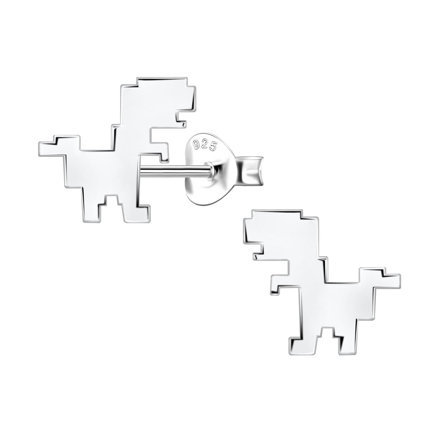 Jungen Ohrringe Velociraptor Dinosaurier aus 925 Silber