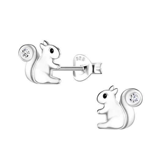 Kinder Ohrringe Eichhörnchen aus 925 Silber