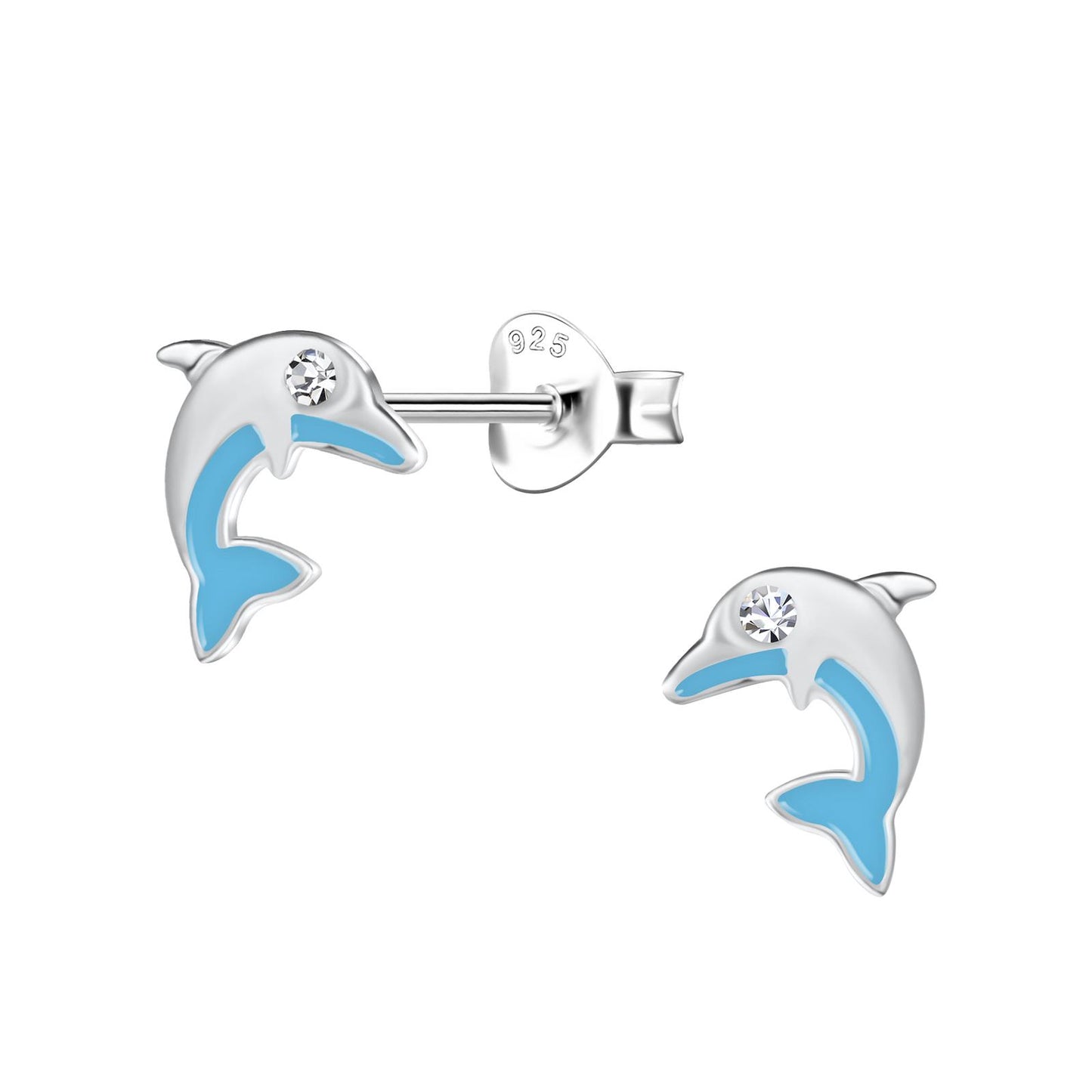 Kinder Ohrringe Delfin aus 925 Silber