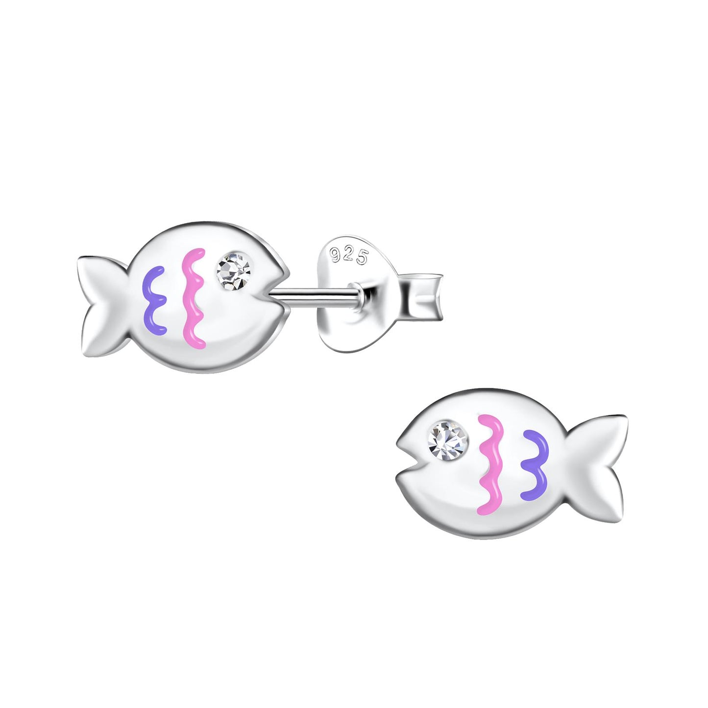 Kinder Ohrringe Fisch aus 925 Silber