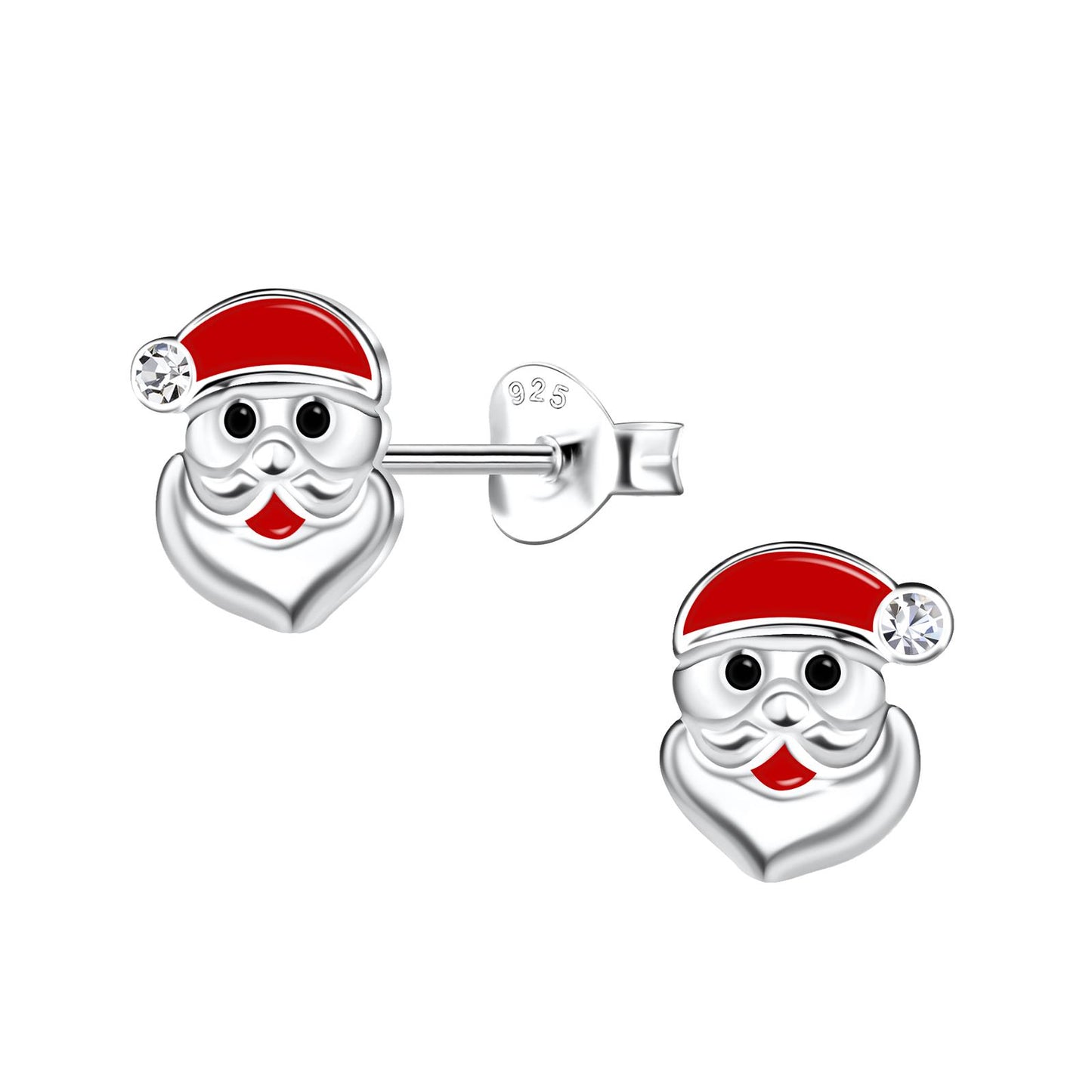 Kinder Ohrringe Weihnachtsmann aus 925 Silber
