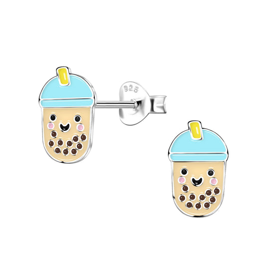 Kinder Ohrringe Bubble Tea aus 925 Silber