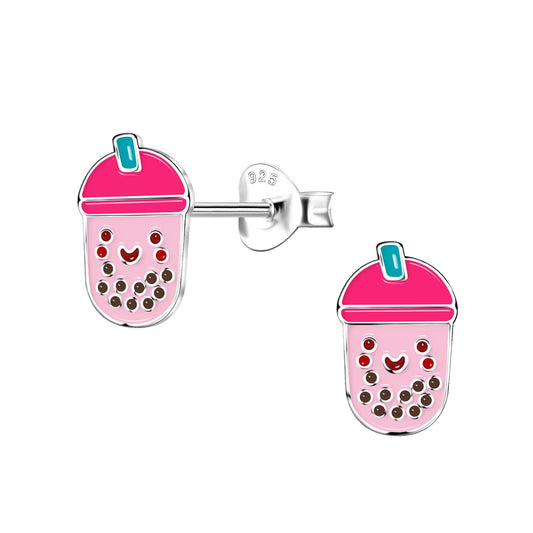 Kinder Ohrringe Bubble Tea aus 925 Silber