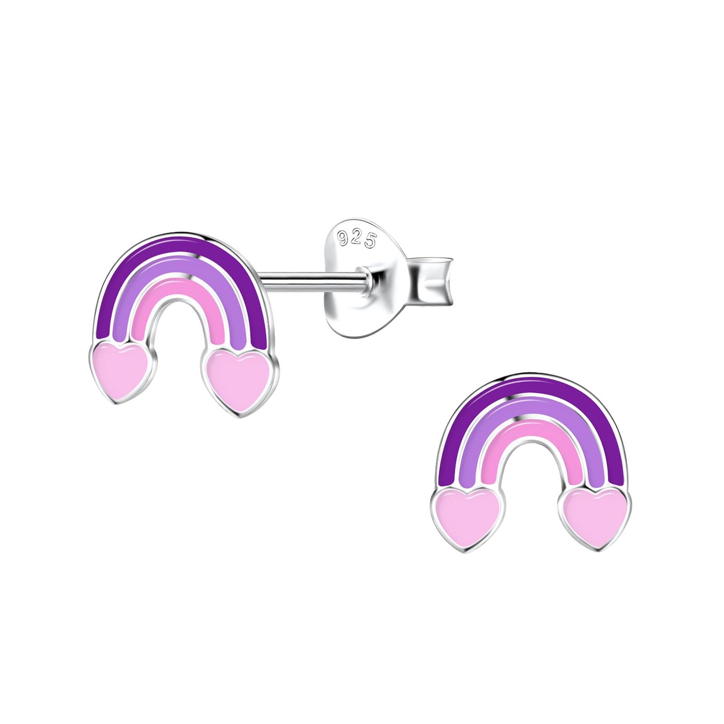 Kinder Ohrringe Regenbogen aus 925 Silber