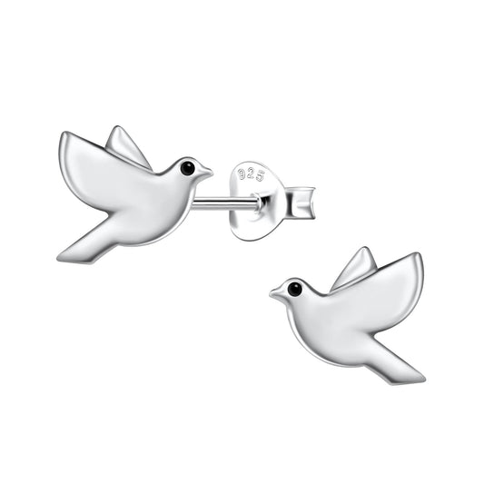 Kinder Ohrringe Vogel aus 925 Silber