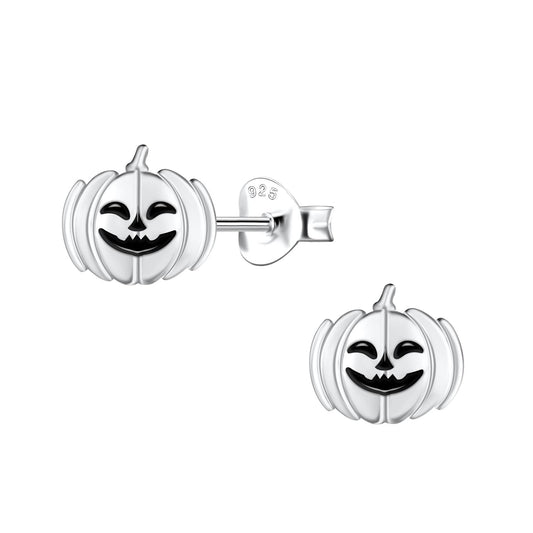 Children's pumpkin earrings made of 925 silver