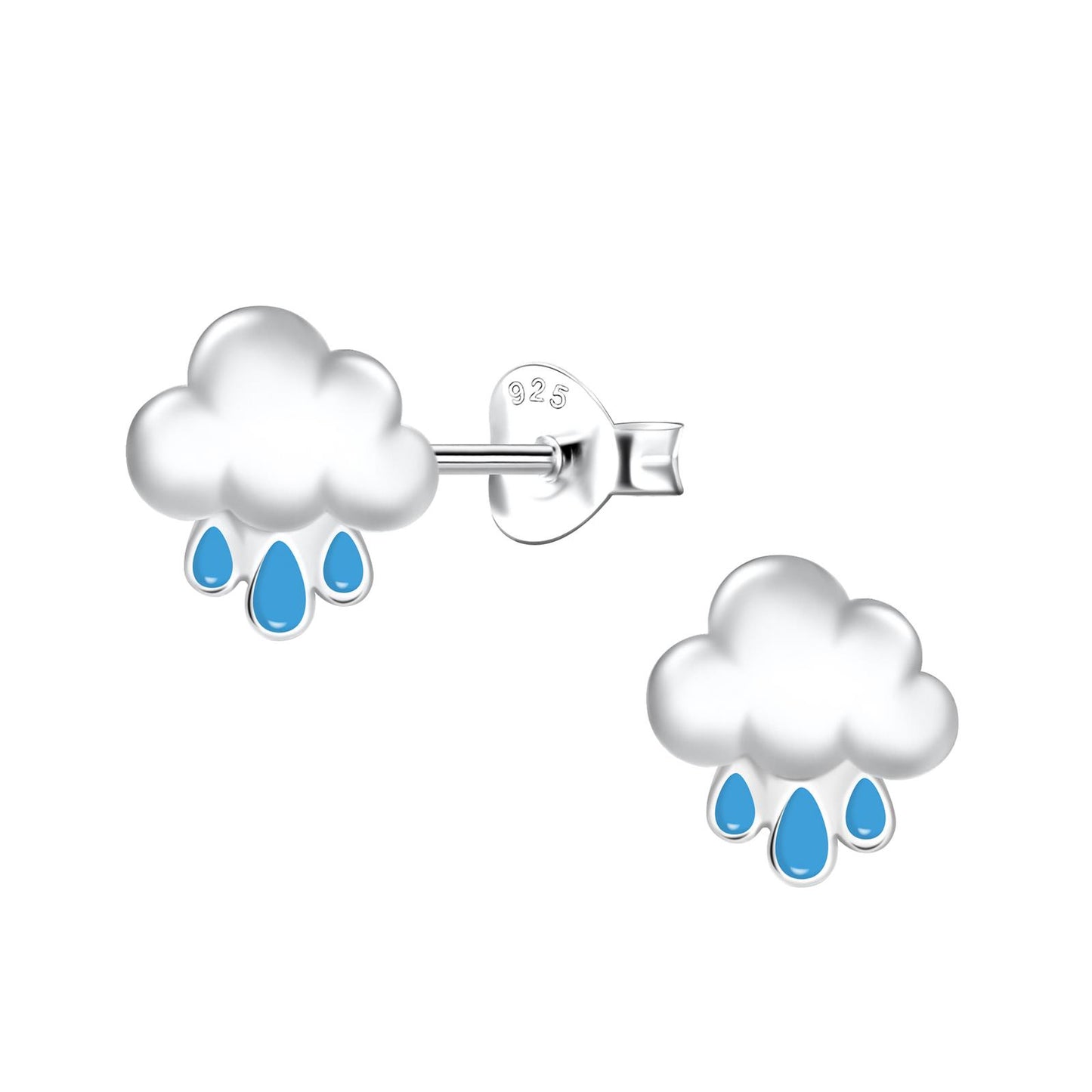 Kinder Ohrringe Wolken aus 925 Silber