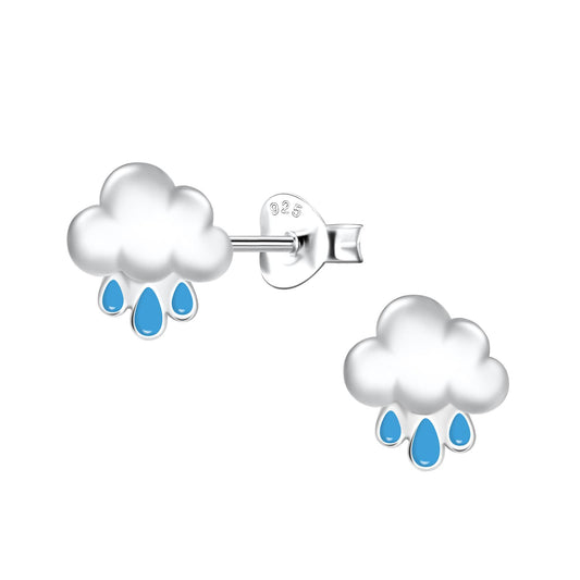 Kinder Ohrringe Wolken aus 925 Silber