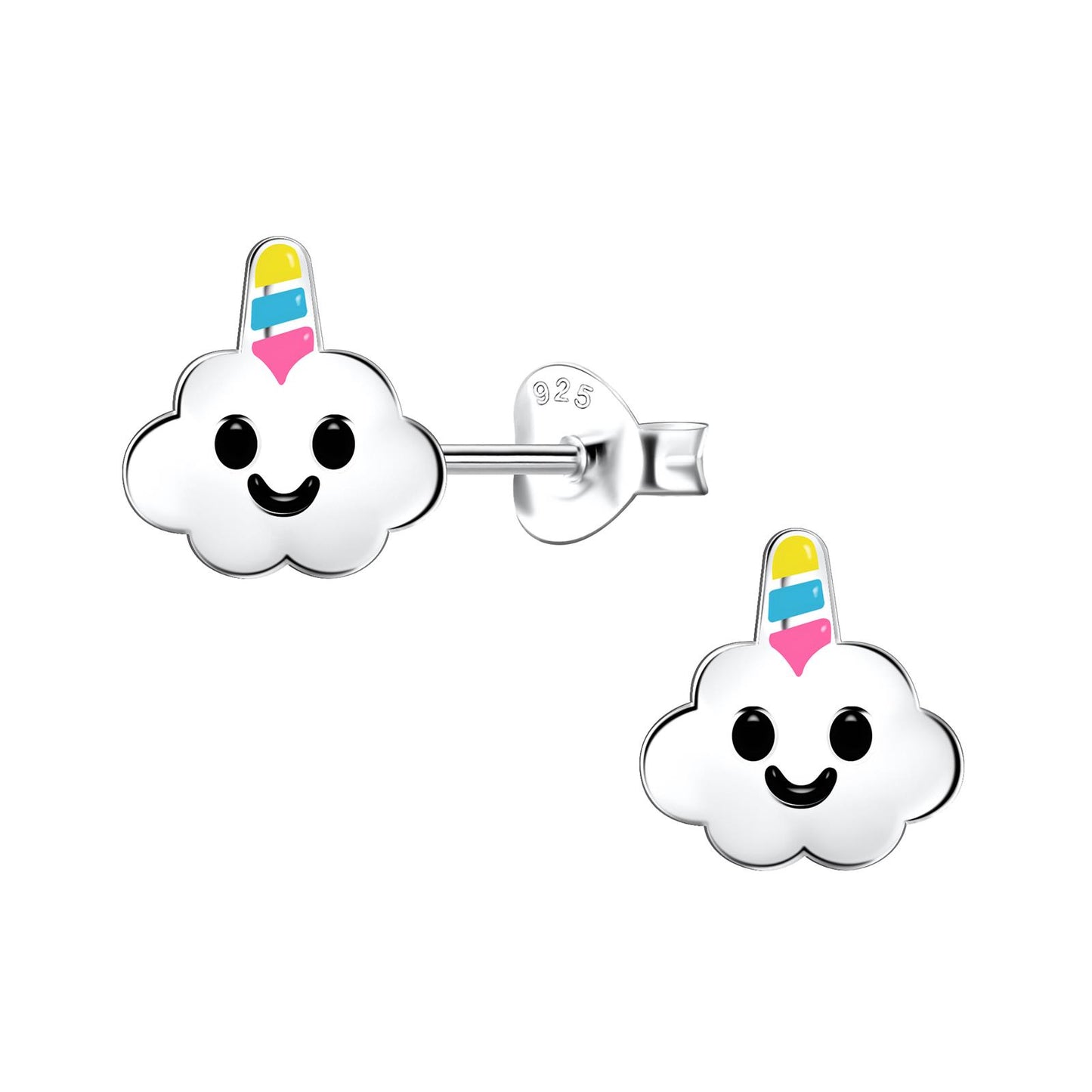 Kinder Ohrringe Wolken aus 925 Silber
