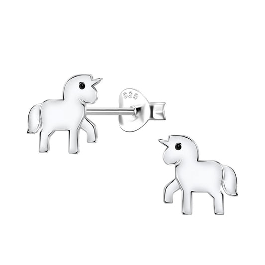 Mädchen Ohrringe Einhorn aus 925 Silber