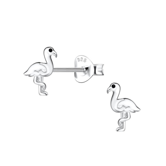 Kinder Ohrringe Flamingo aus 925 Silber