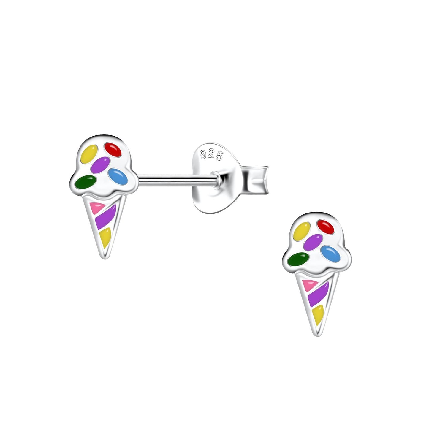 Kinder Ohrringe Eis aus 925 Silber