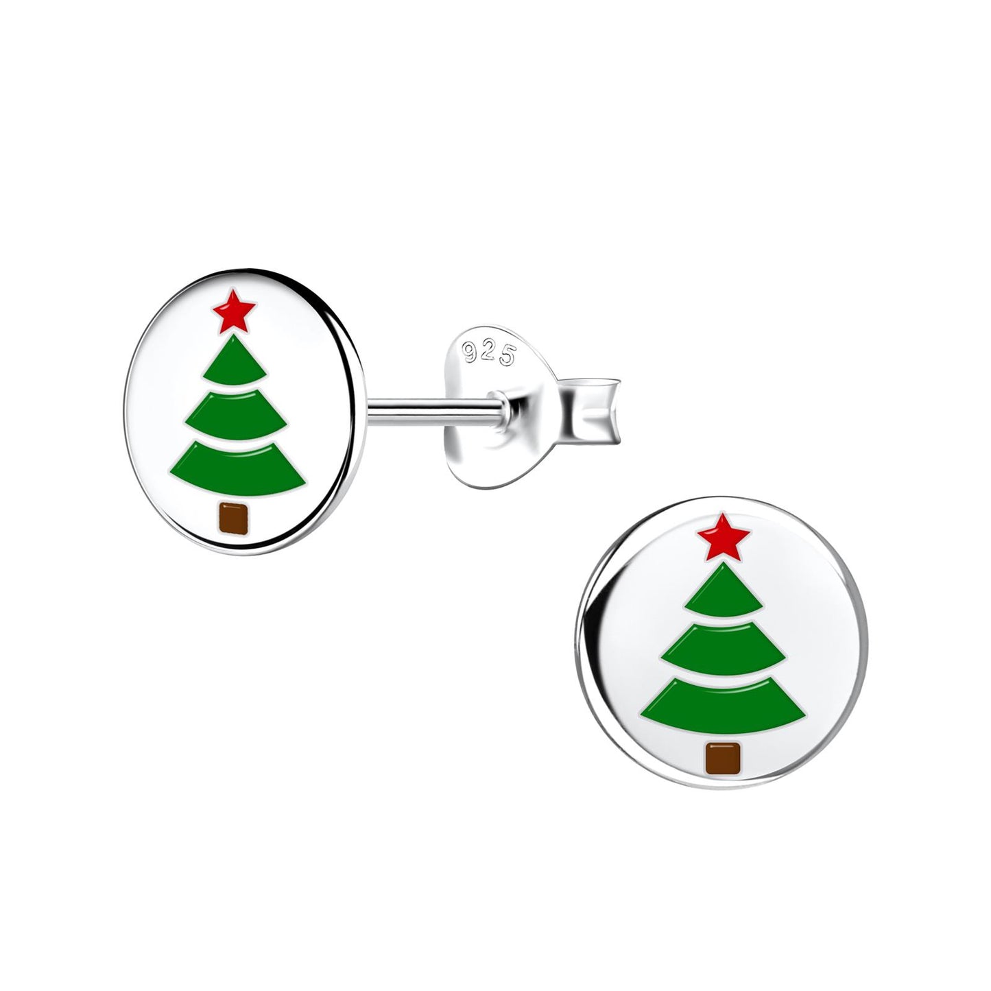 Kinder Ohrringe Weihnachtsbaum aus 925 Silber