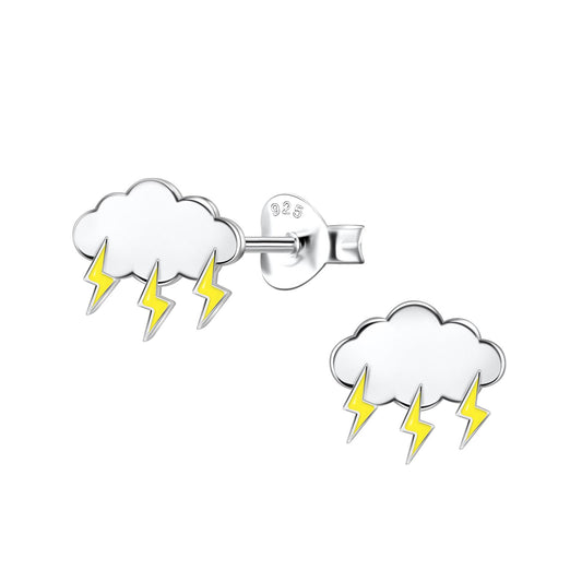 Kinder Ohrringe Wolken aus 925 Silber