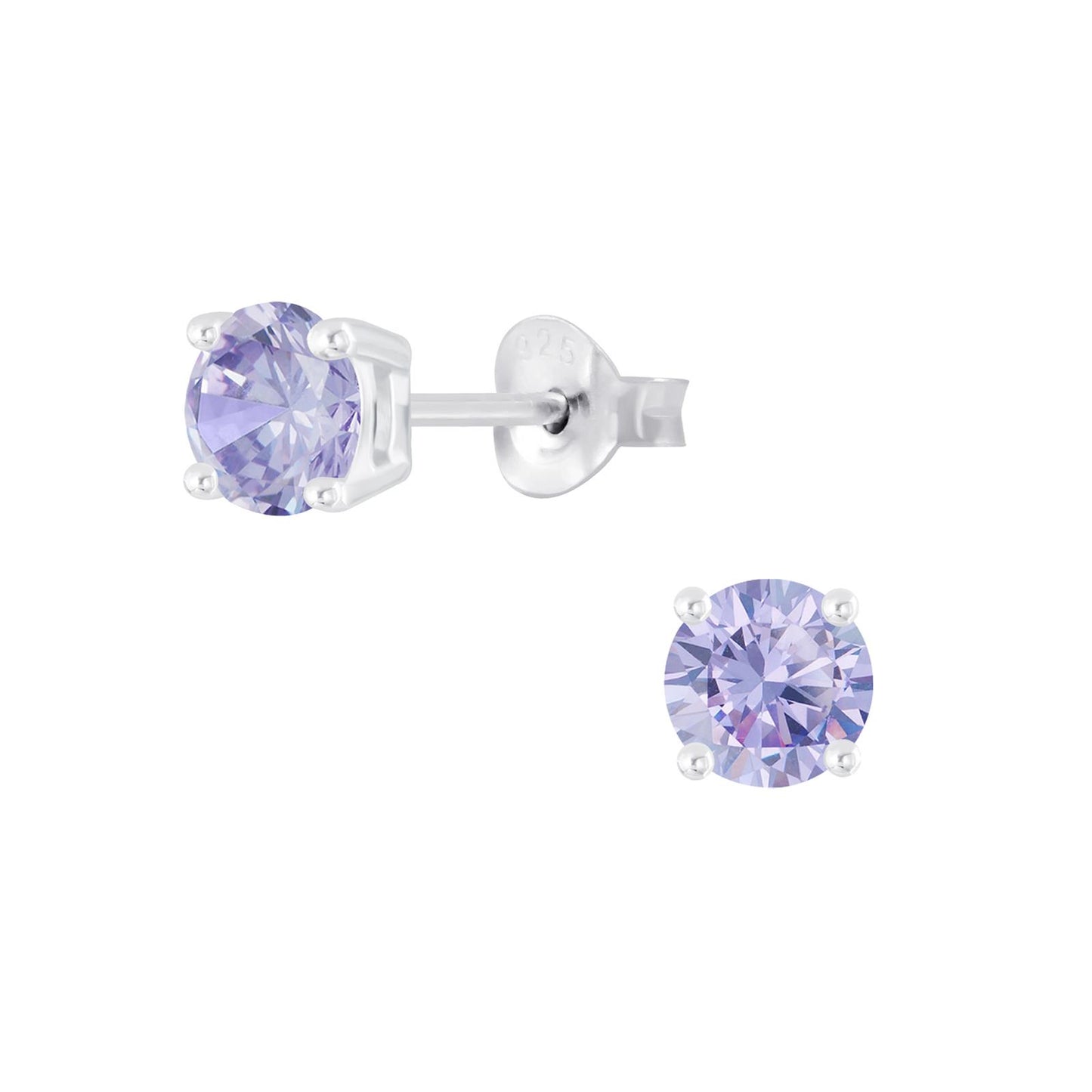 Kinder Ohrringe 5mm Zirkonia aus 925 Silber