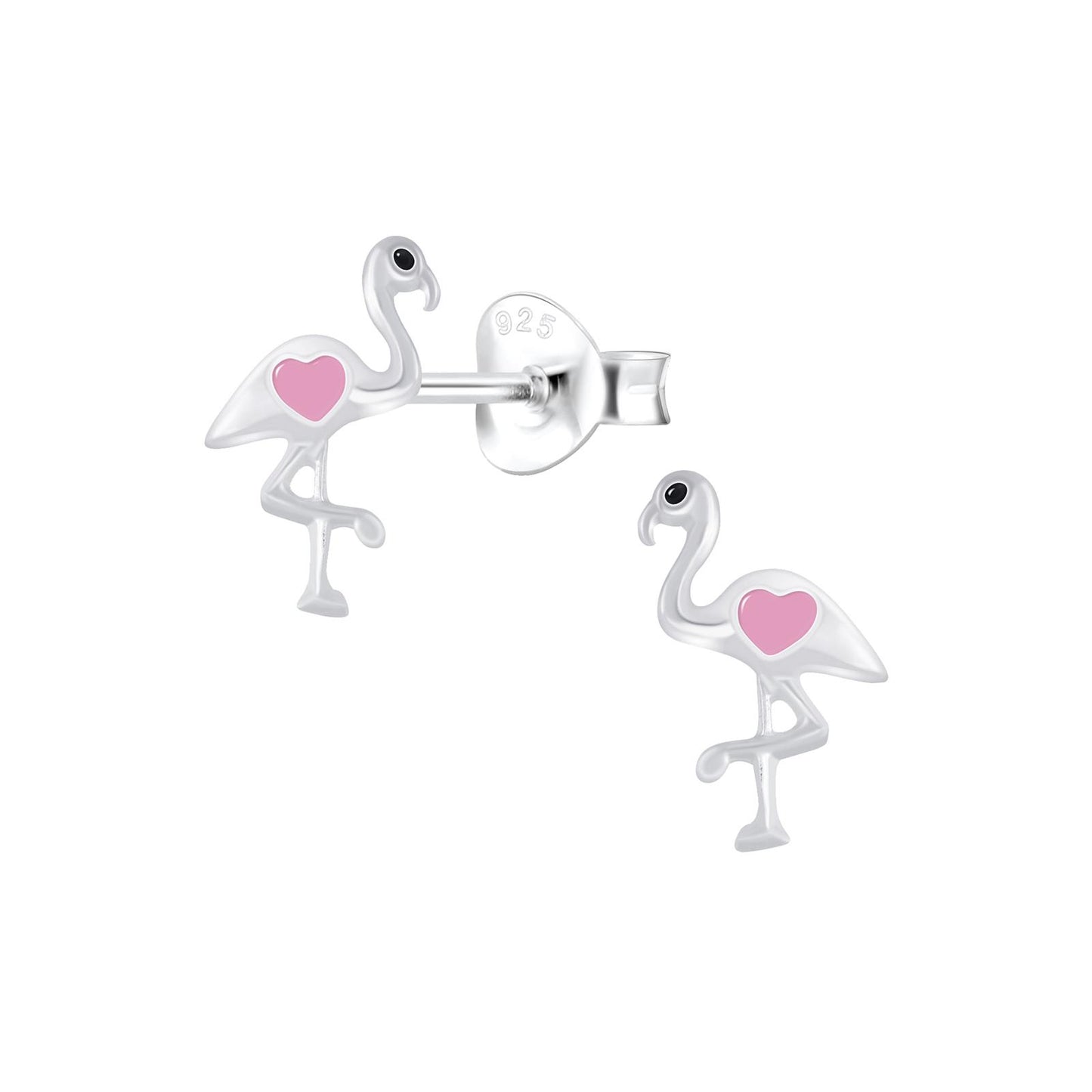 Kinder Ohrringe Flamingo aus 925 Silber