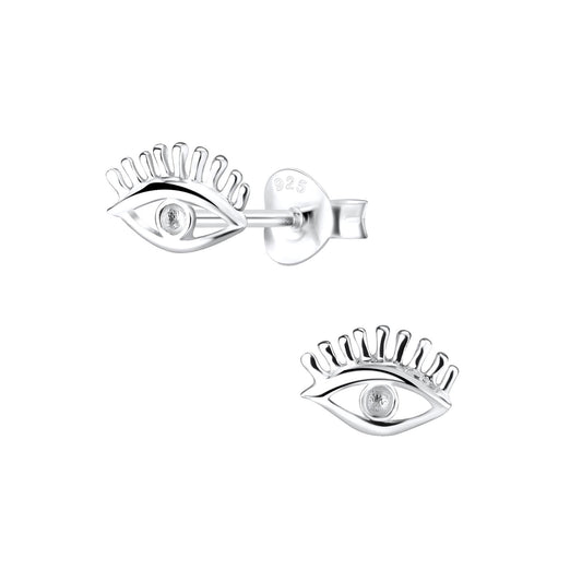 Kinder Ohrringe Evil Eye aus 925 Silber