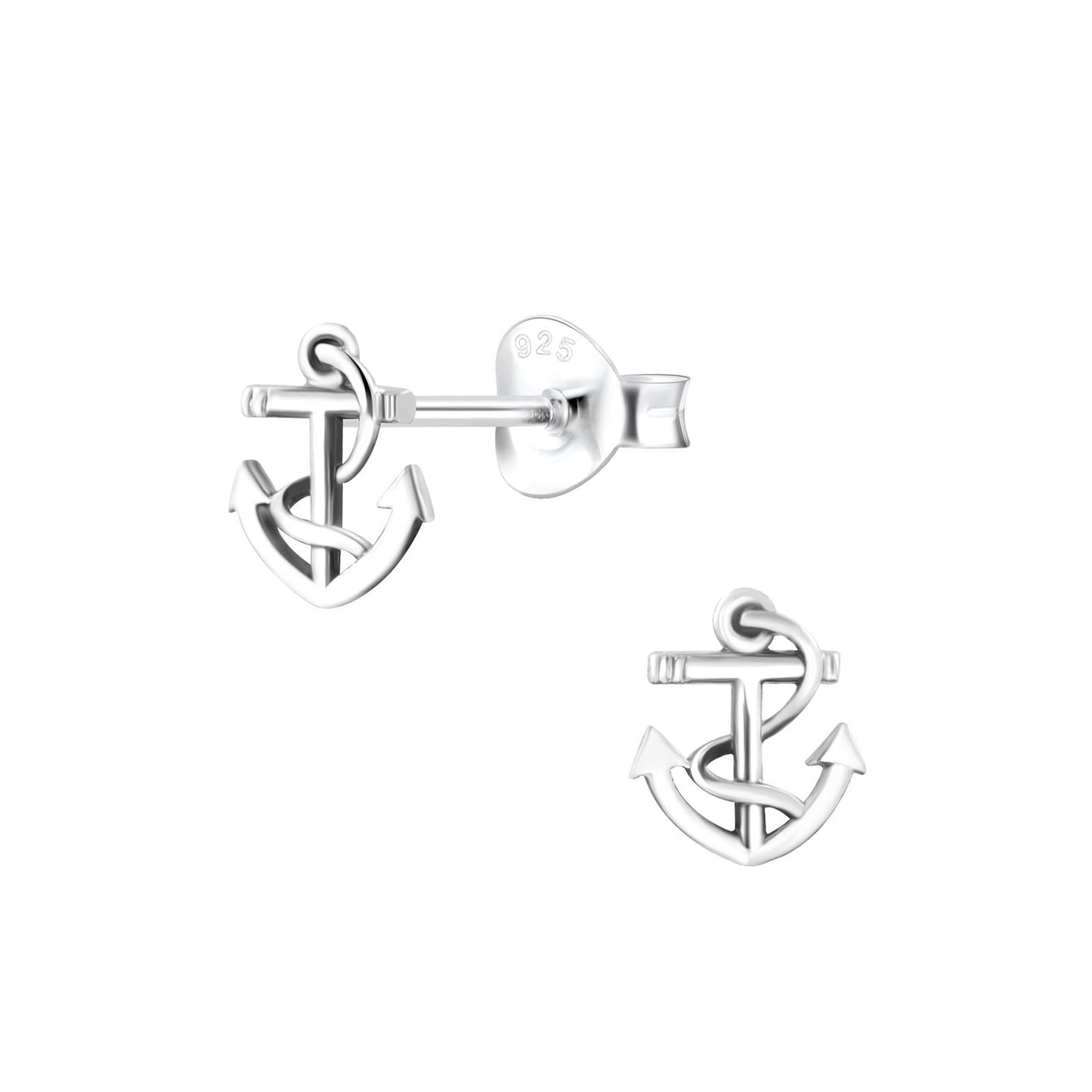 Kinder Ohrringe Anker aus 925 Silber
