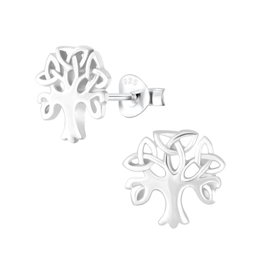 Kinder Ohrringe Baum aus 925 Silber