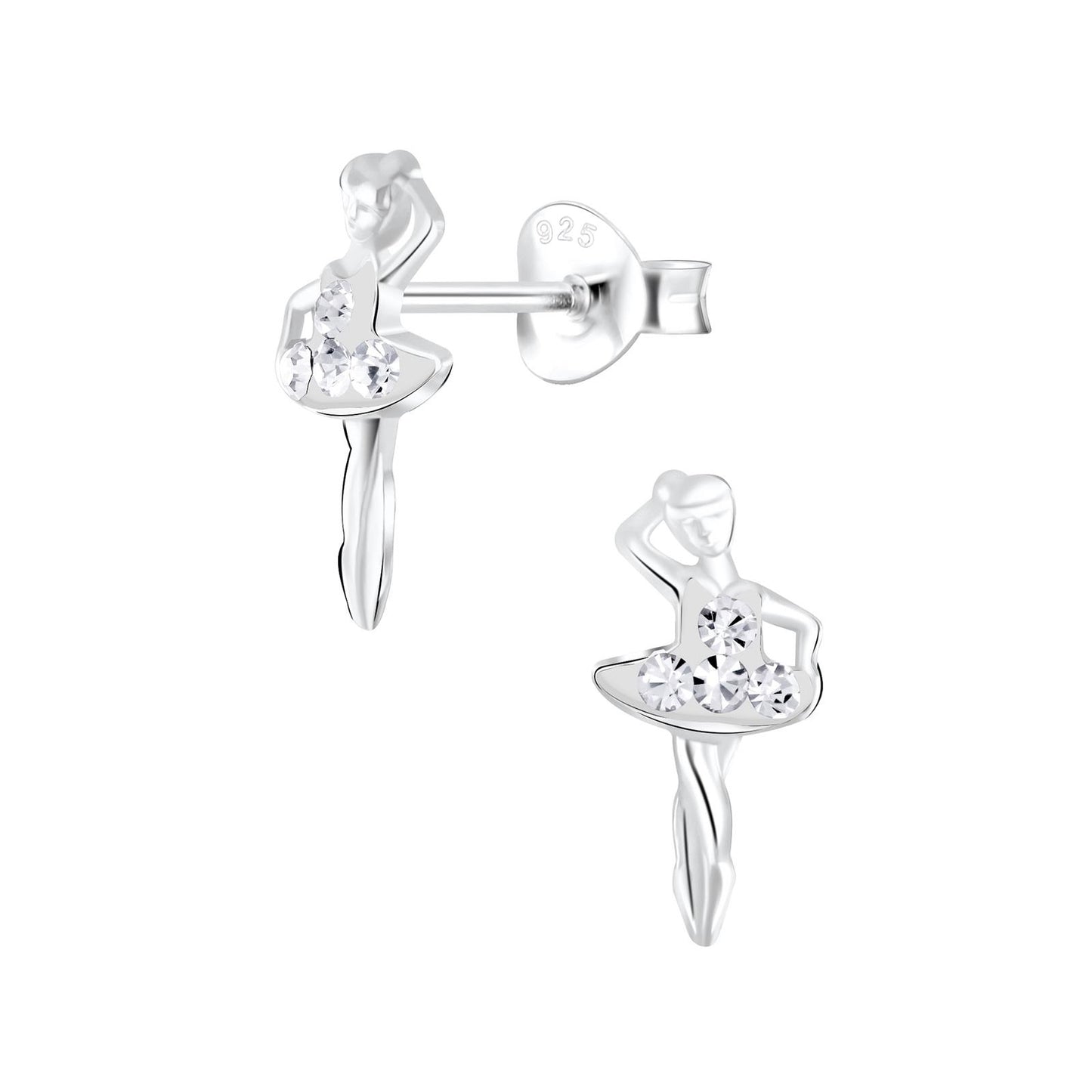Kinder Ohrringe Ballerina aus 925 Silber