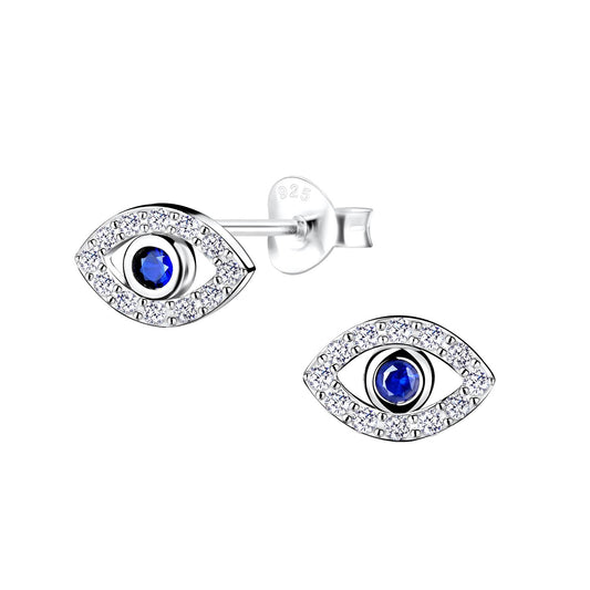 Kinder Ohrringe Evil Eye aus 925 Silber