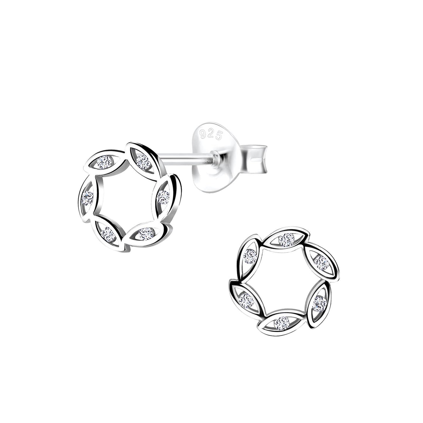 Kinder Ohrringe Kranz aus 925 Silber