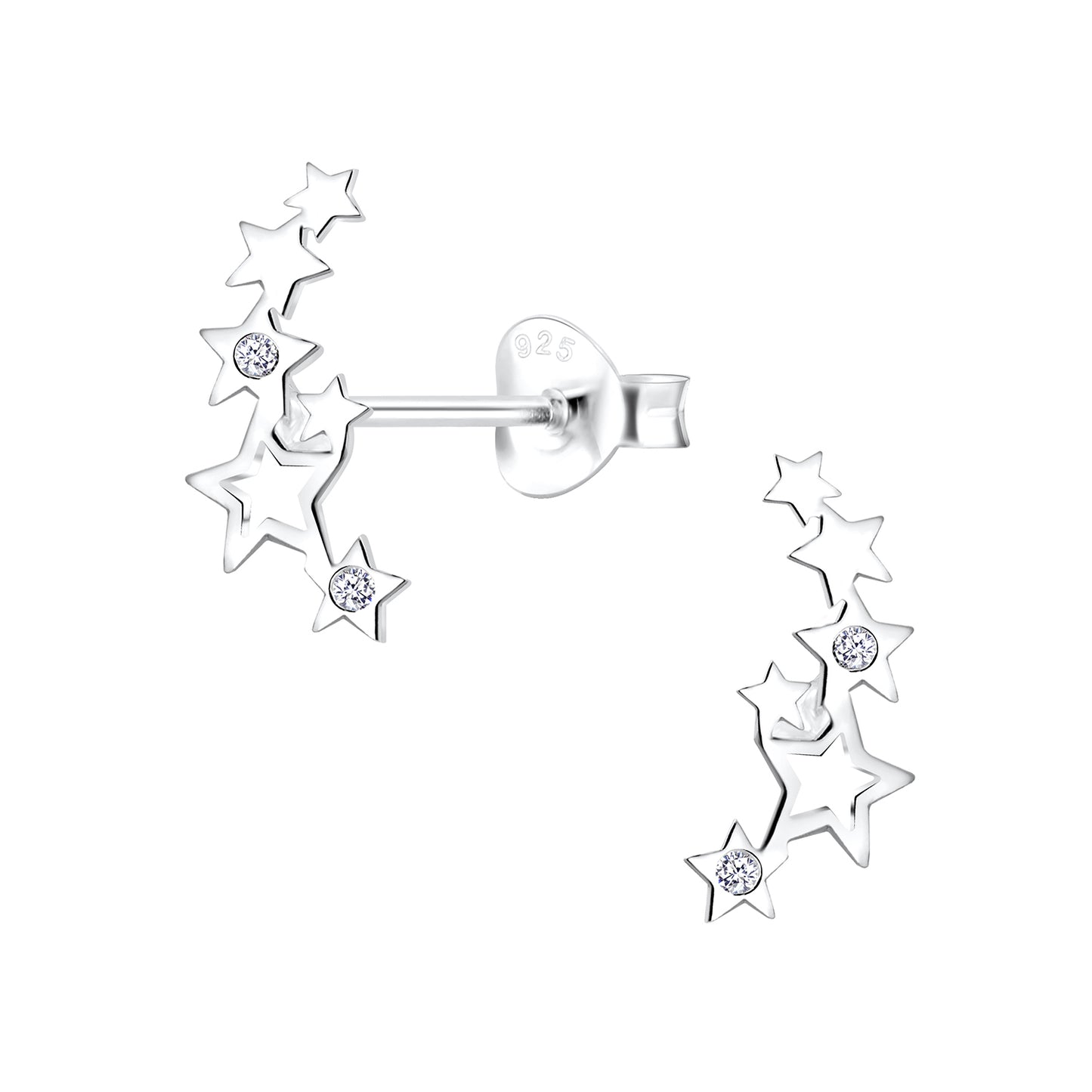 Mädchen Ohrringe Stern aus 925 Silber