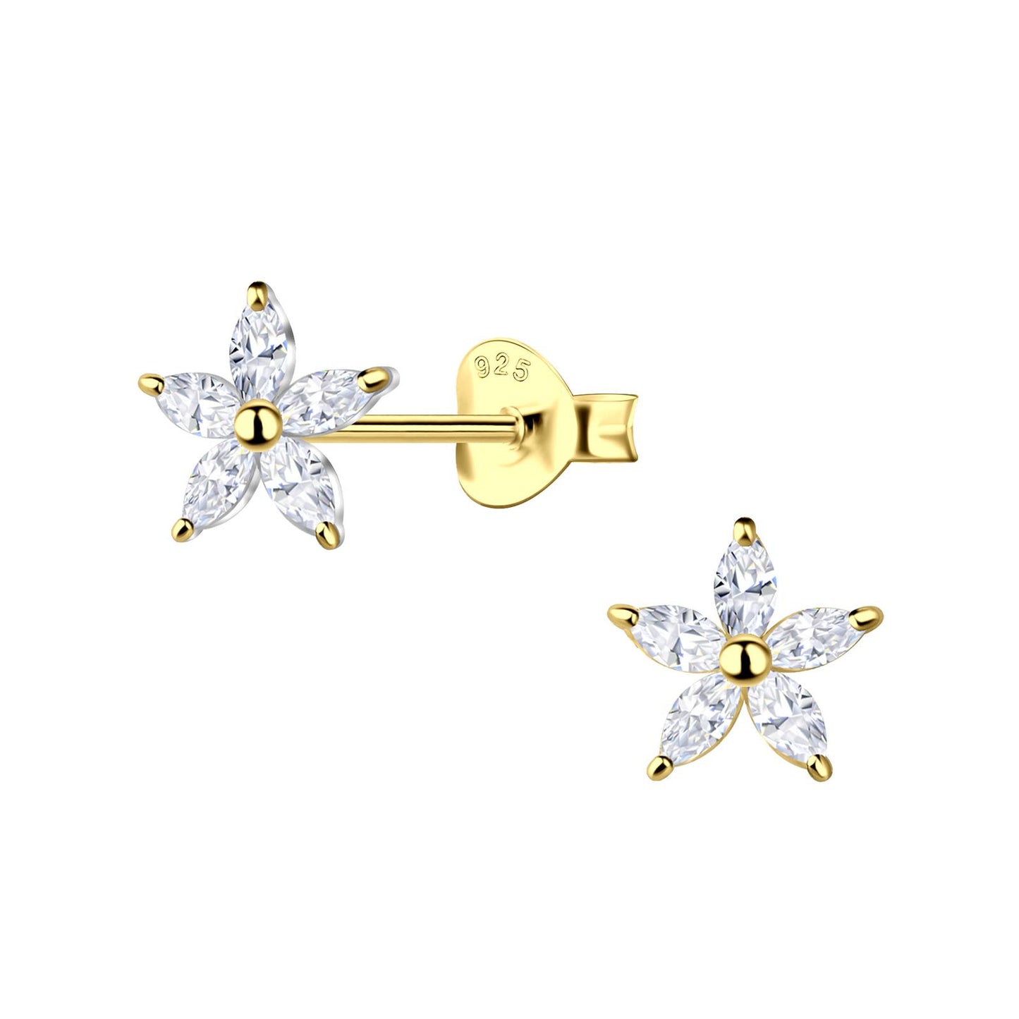 Mädchen Ohrringe Blumen aus 925 Silber