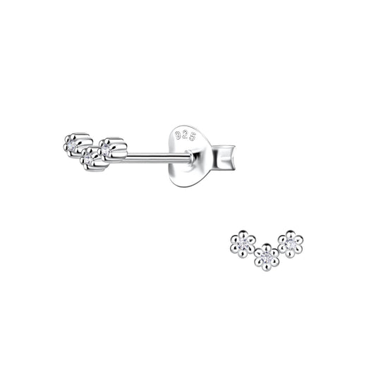 Mädchen Ohrringe Blumen aus 925 Silber